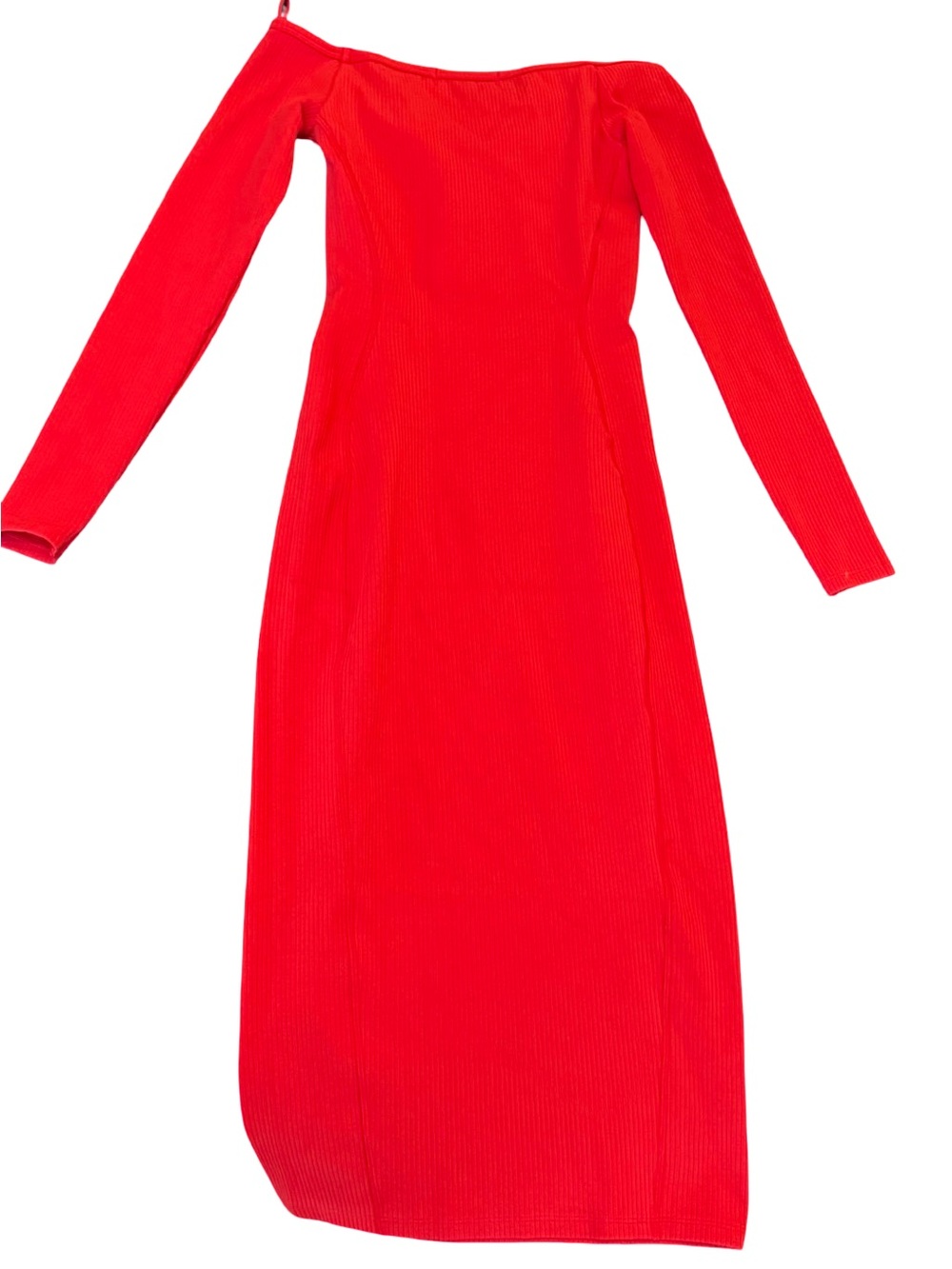 Fleur du Mal OFF SHOULDER HOURGLASS RIB MIDI DRESS NWT - Picture 10 of 16